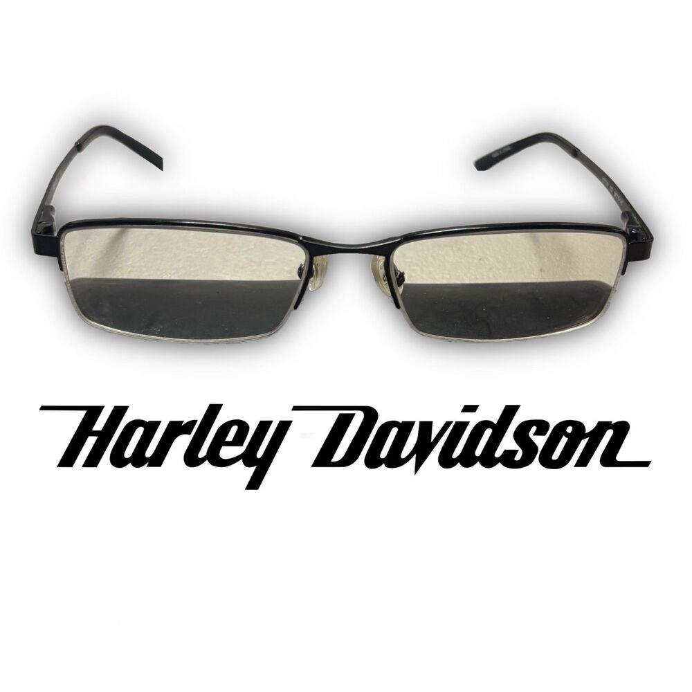Harley-Davidson Matte Black Semi-Rimless Frames